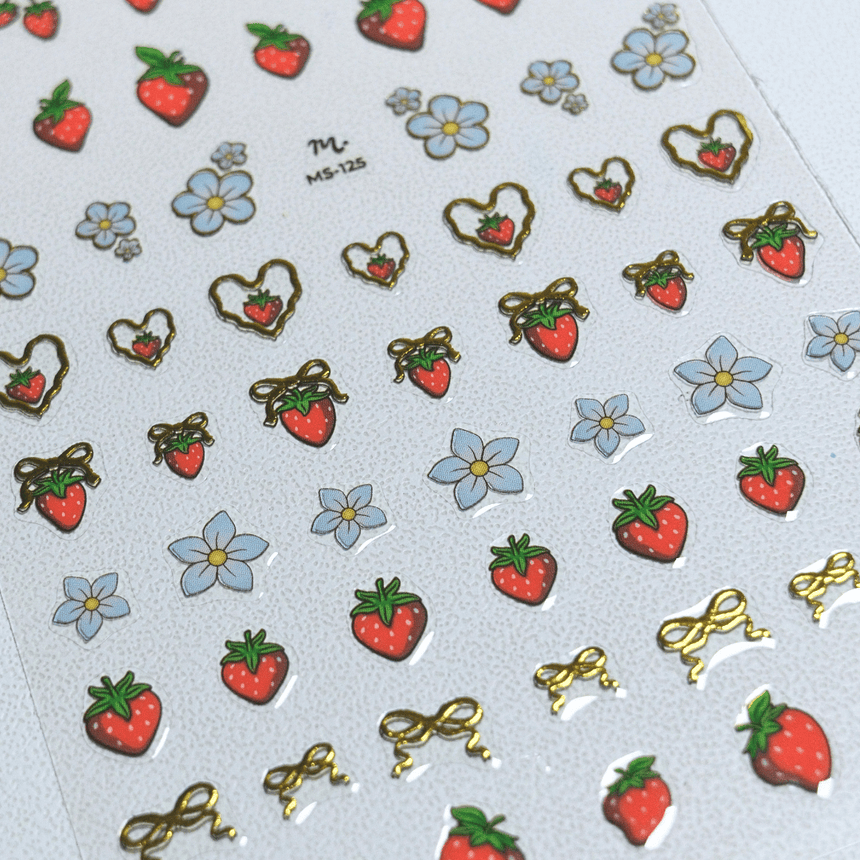 Strawberry Fields (MS-125) - Nail Art Sticker