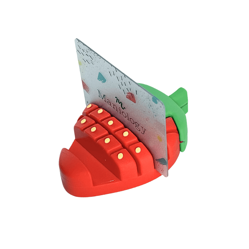 Strawberry Scraper Card and Nail Art Pen Holder