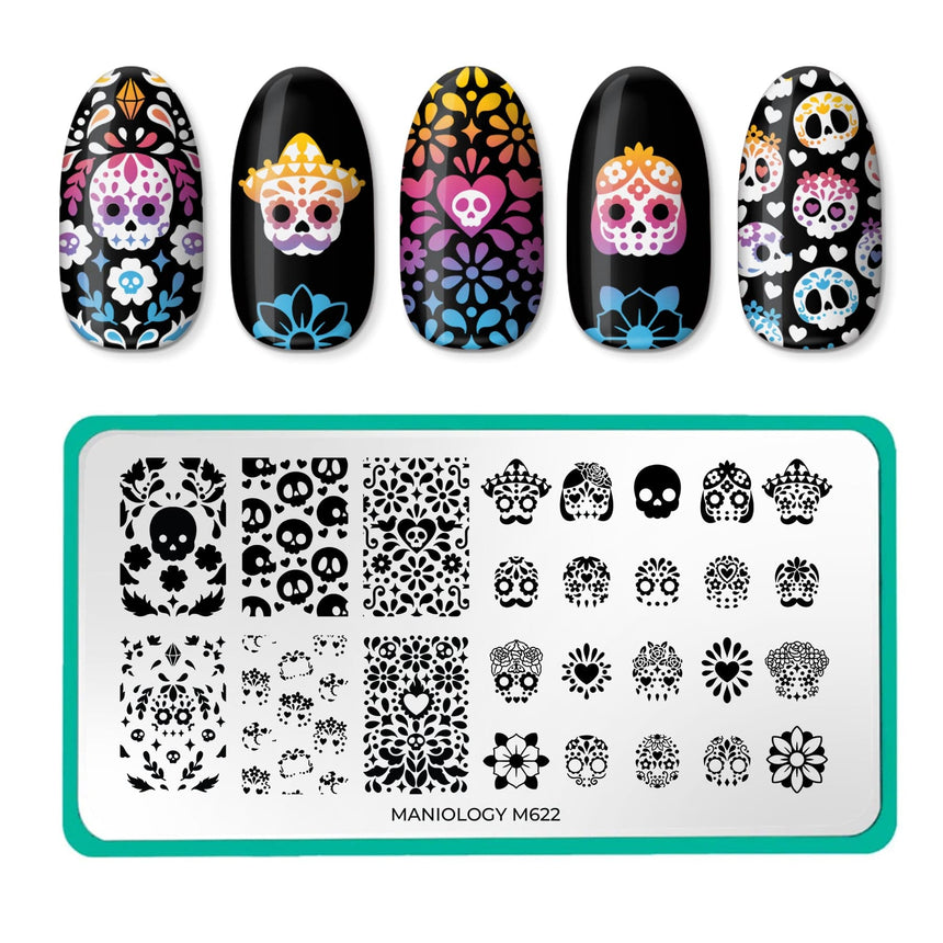 Sugar Skulls (M622) - Nail Stamping Plate