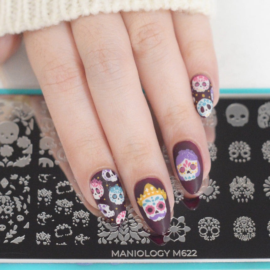 Sugar Skulls (M622) - Nail Stamping Plate