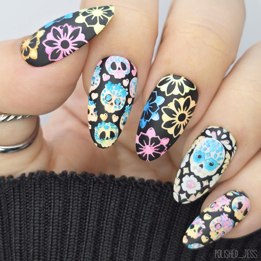 Sugar Skulls (M622) - Nail Stamping Plate