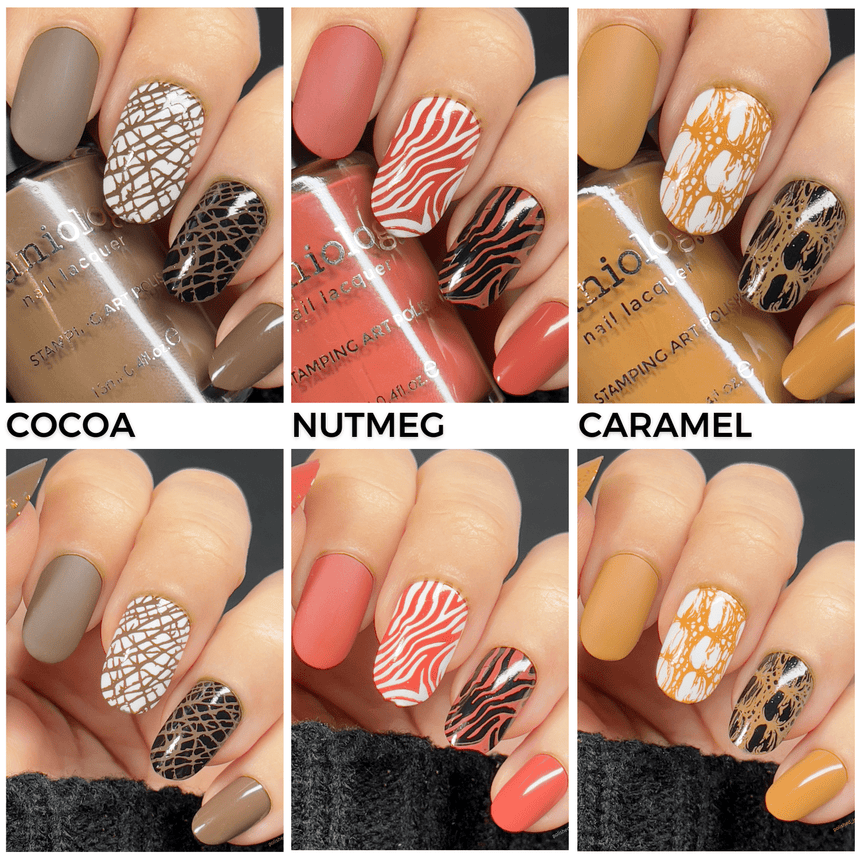 Sugar + Spice: 3-Piece Cream Stamping Art Polish Set