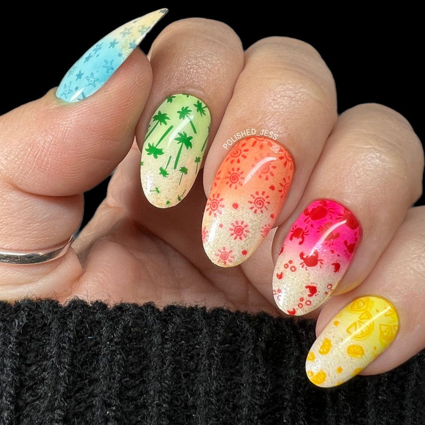 Summer Gradient (M399) - Nail Stamping Plate