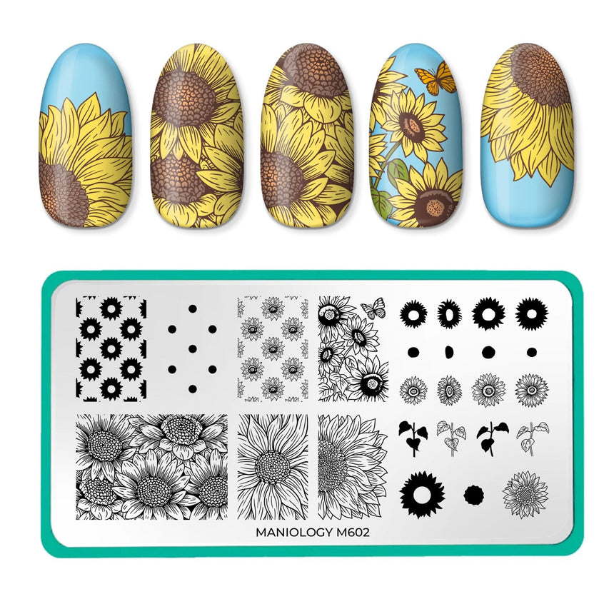 Sunflower Fields (M602) - Nail Stamping Plate