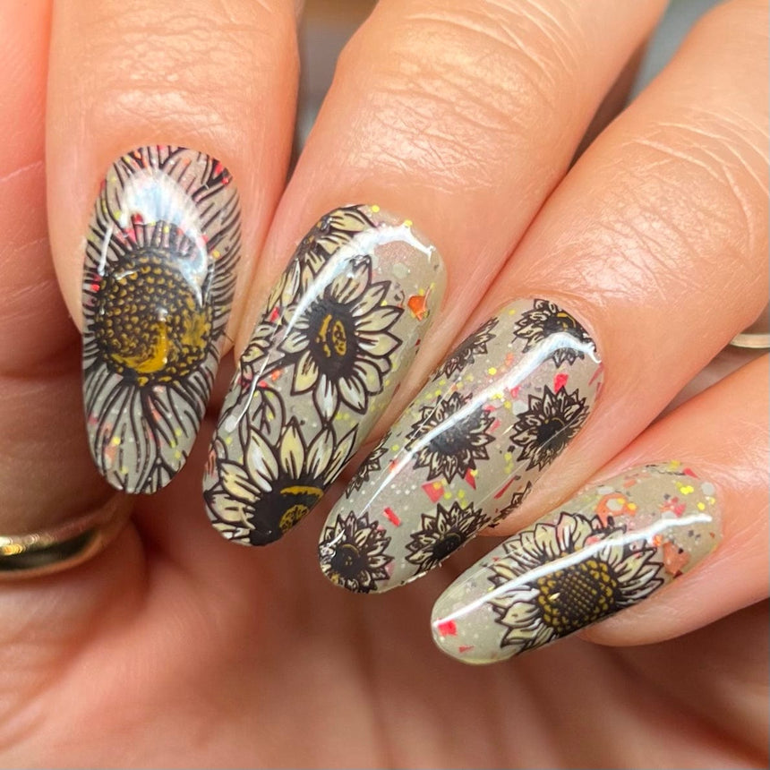 Sunflower Fields (M602) - Nail Stamping Plate