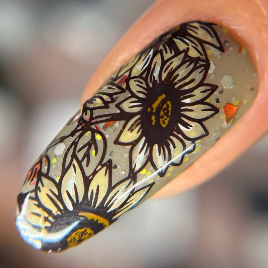 Sunflower Fields (M602) - Nail Stamping Plate