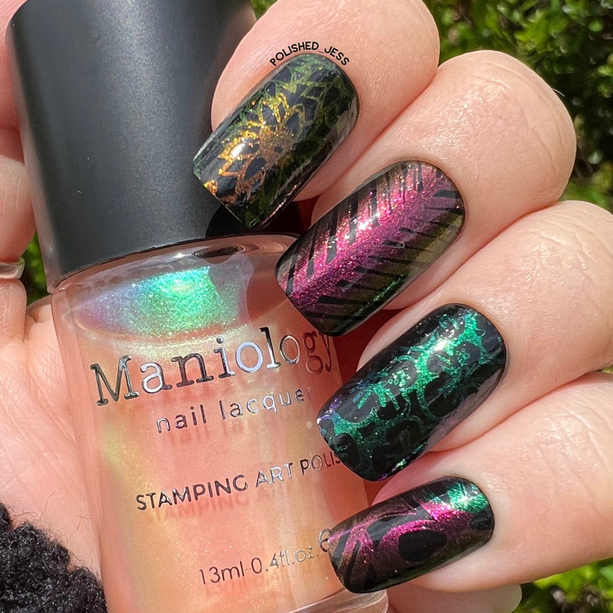 Sunrays: Seaweed (B477) - Aurora Orange Pearlescent Stamping Polish
