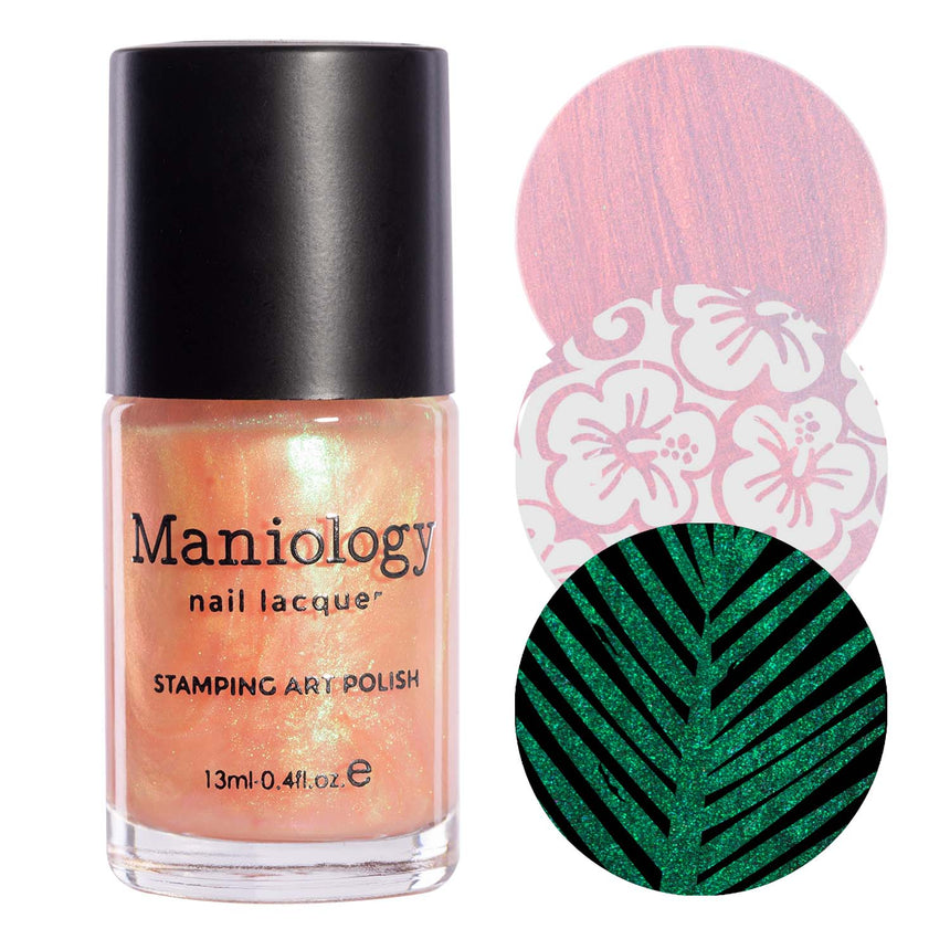 Sunrays: Seaweed (B477) - Aurora Orange Pearlescent Stamping Polish