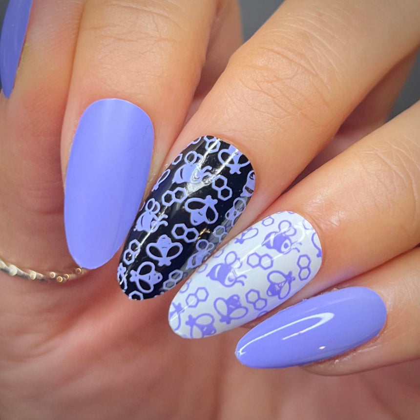 Sunshower: Bluebell (B509) - Purple Cream Stamping Polish