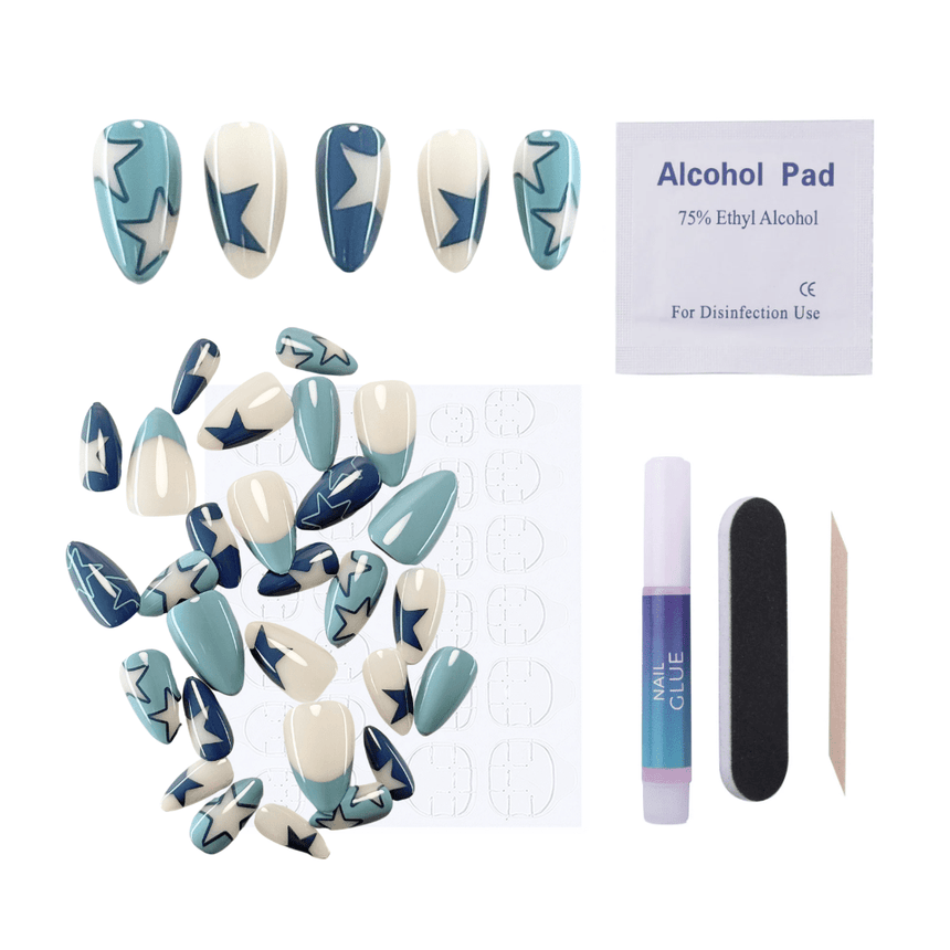 Supernova Press On Nails - Short Almond