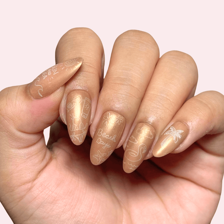 Tan Lines & Sunshine (M705) - Nail Stamping Plate