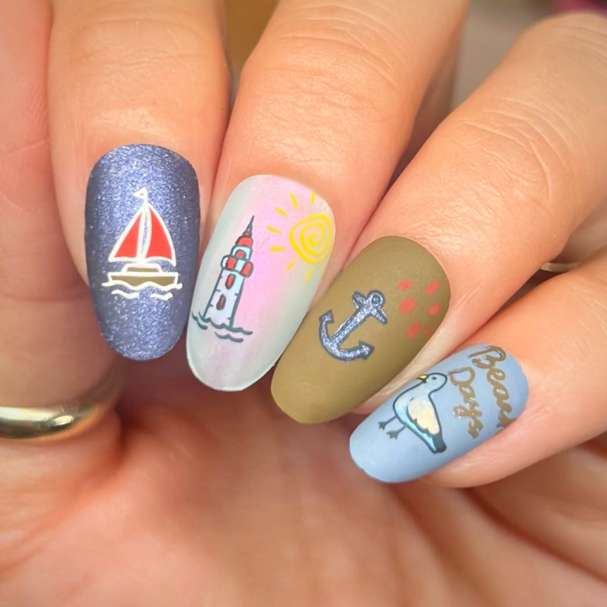 Tan Lines & Sunshine (M705) - Nail Stamping Plate