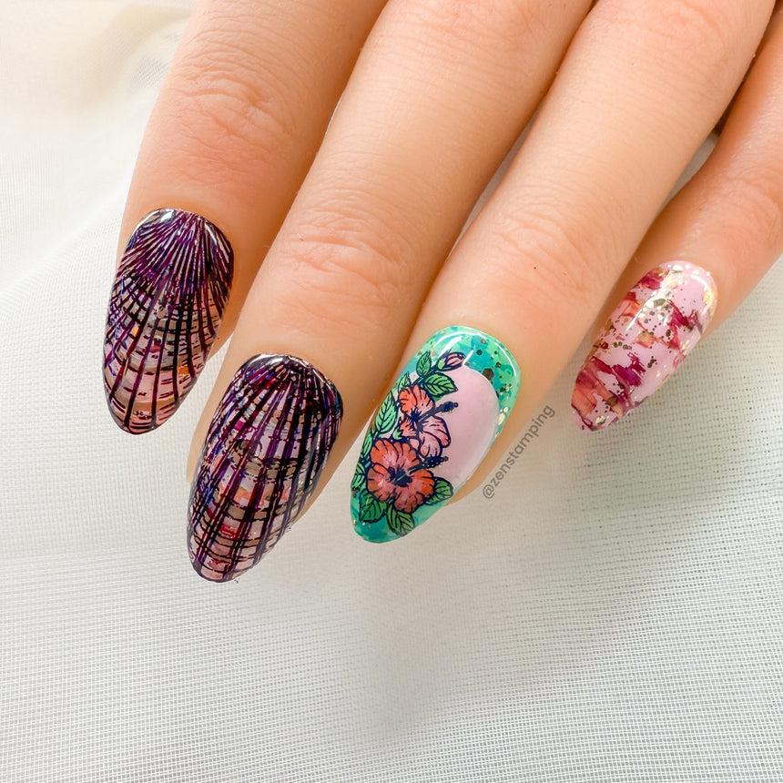 Tidepool Trinkets (M605) - Nail Stamping Plate