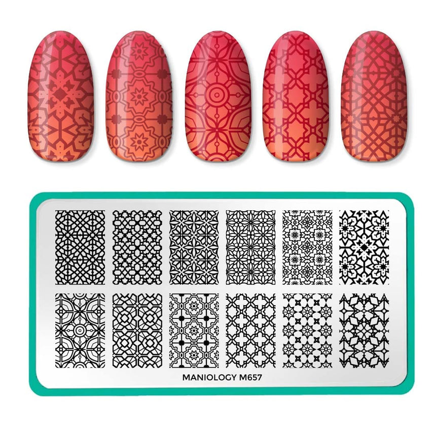 Tiled Symmetry (M657) - Nail Stamping Plate