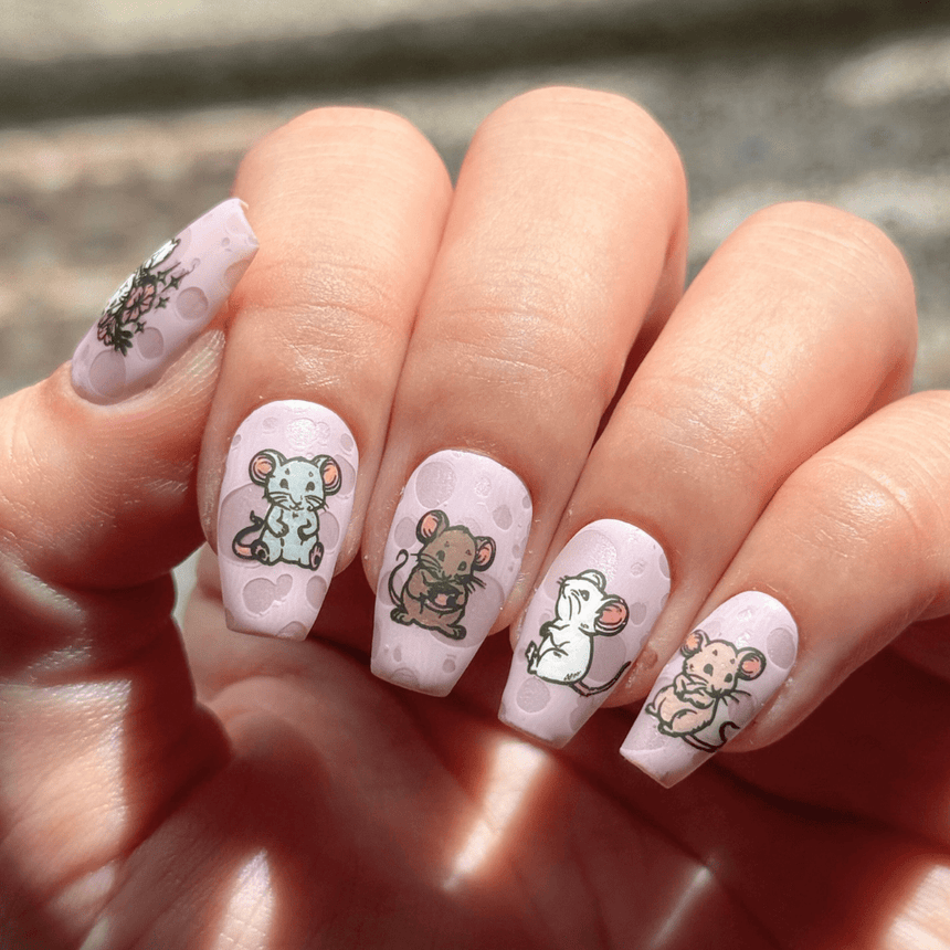 Tiny Whiskers (M581) - Nail Stamping Plate