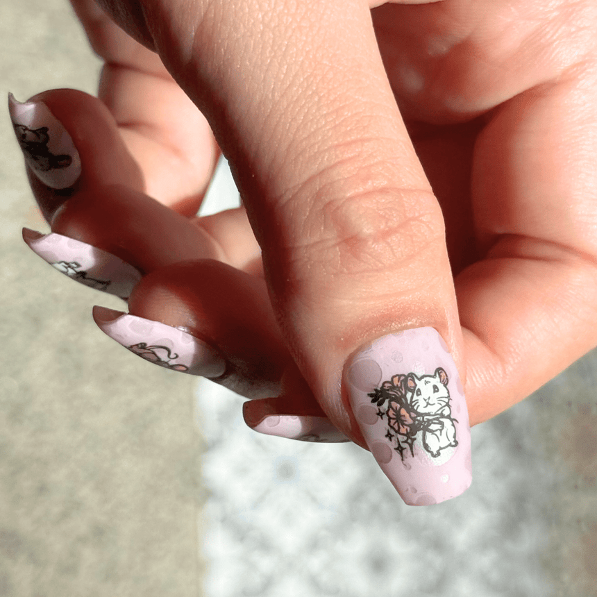 Tiny Whiskers (M581) - Nail Stamping Plate