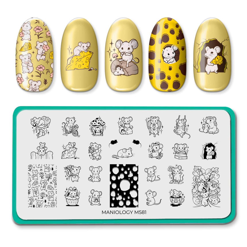 Tiny Whiskers (M581) - Nail Stamping Plate