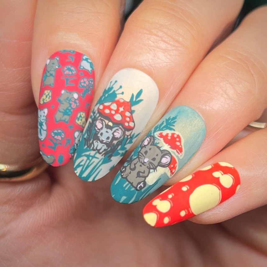 Tiny Whiskers (M581) - Nail Stamping Plate