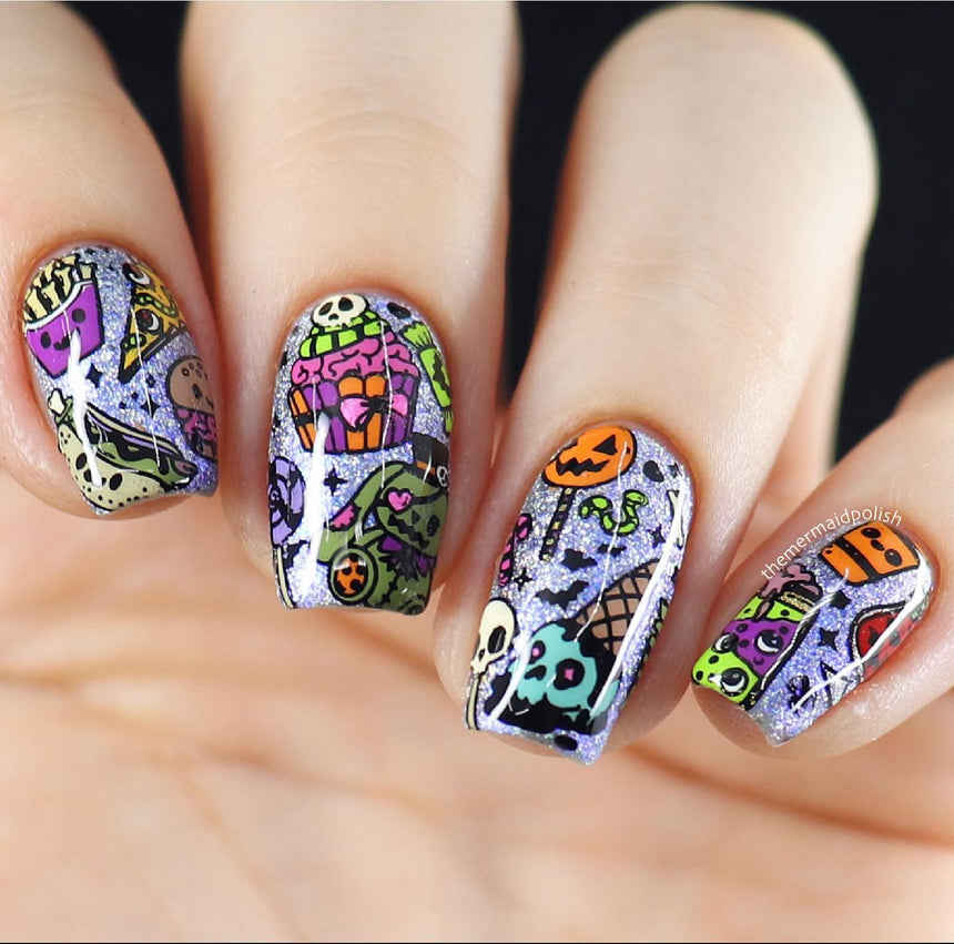 Treats & Trinkets (M411) - Nail Stamping Plate