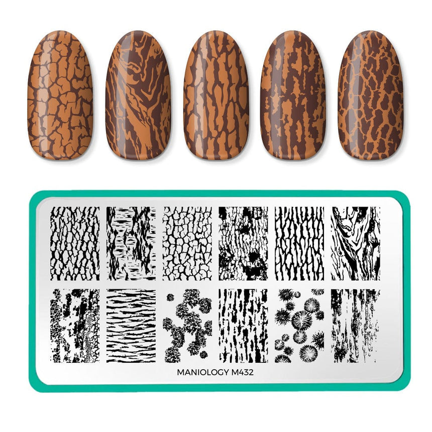Tree Bark Texture (M432) - Nail Stamping Plate