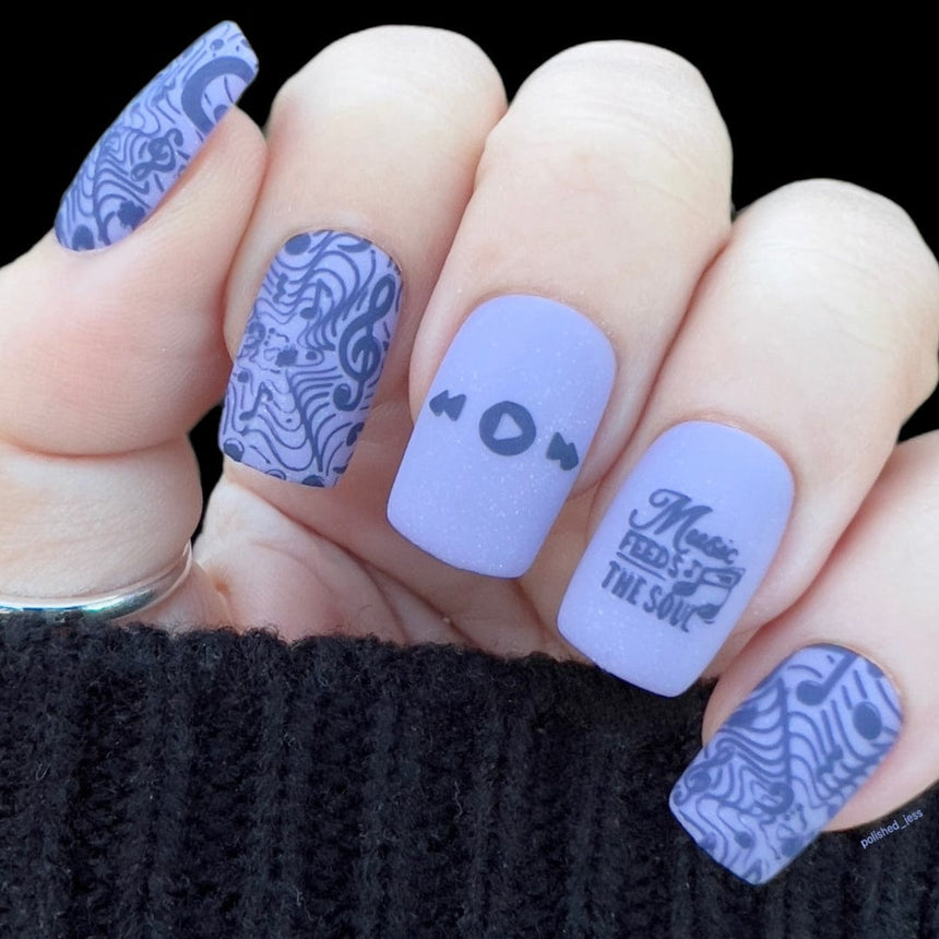 Turn Up The Volume (M431) - Nail Stamping Plate