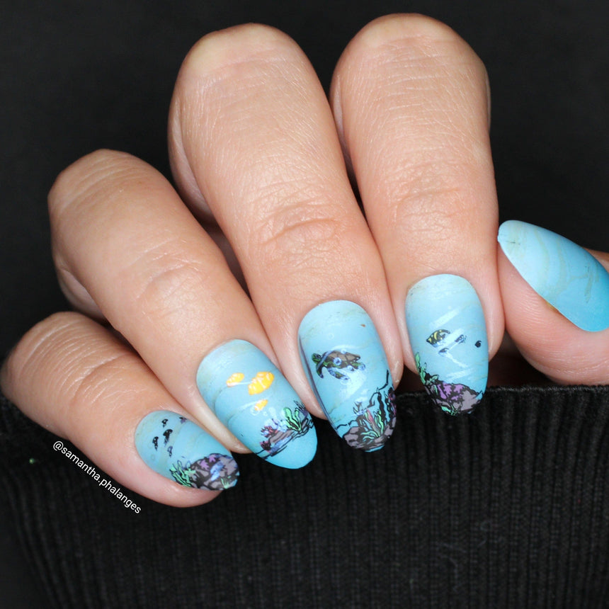 Under the Waves (M609) - Nail Stamping Plate