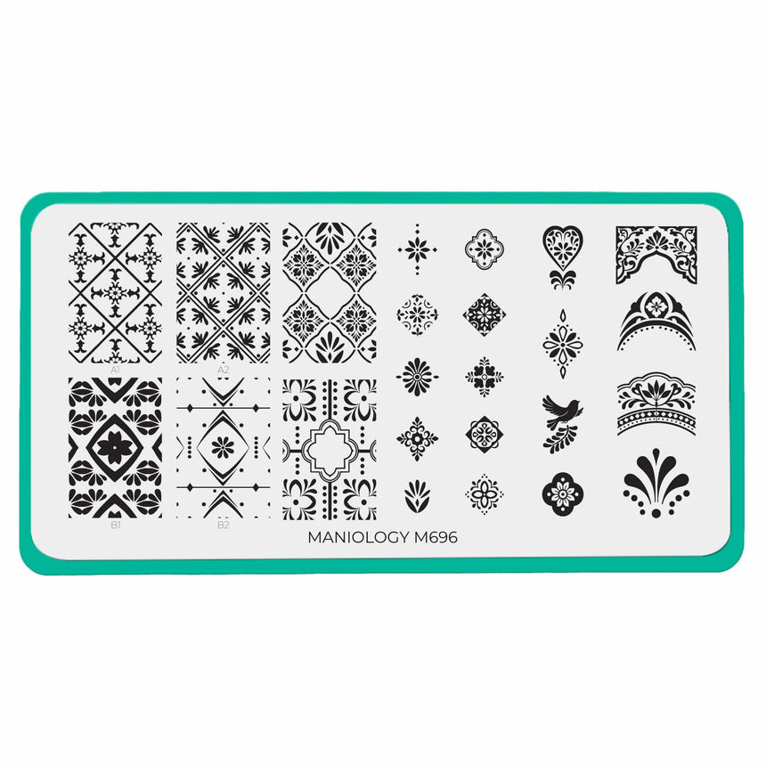 Villa Mosaic (M696) - Nail Stamping Plate