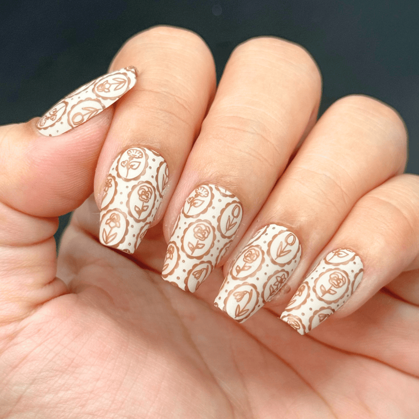 Wall Flowers (M580) - Nail Stamping Plate