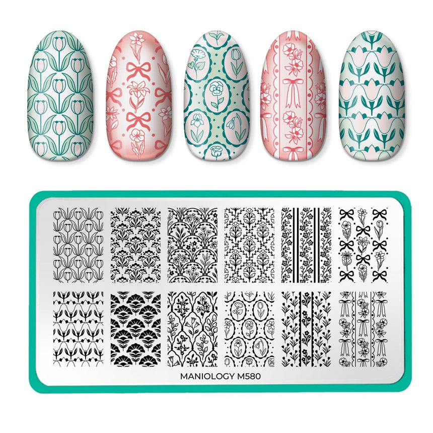 Wall Flowers (M580) - Nail Stamping Plate