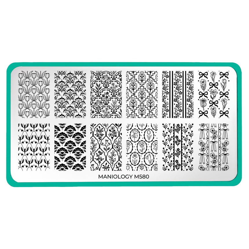 Wall Flowers (M580) - Nail Stamping Plate