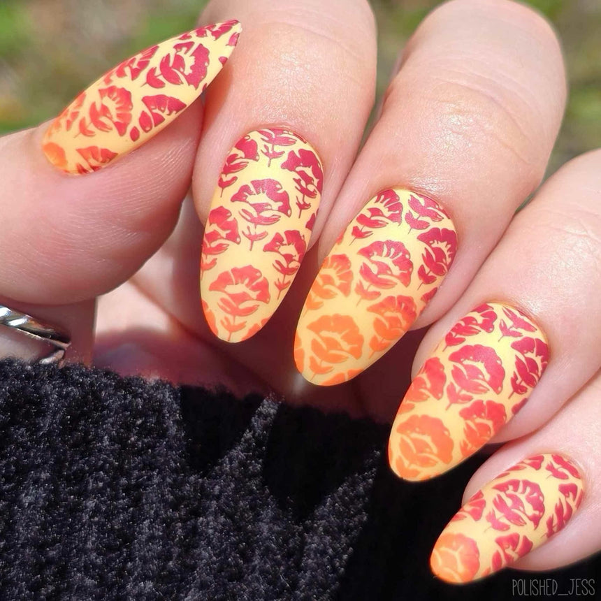 Wall Flowers (M580) - Nail Stamping Plate