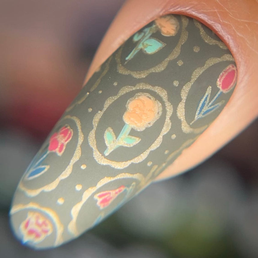 Wall Flowers (M580) - Nail Stamping Plate
