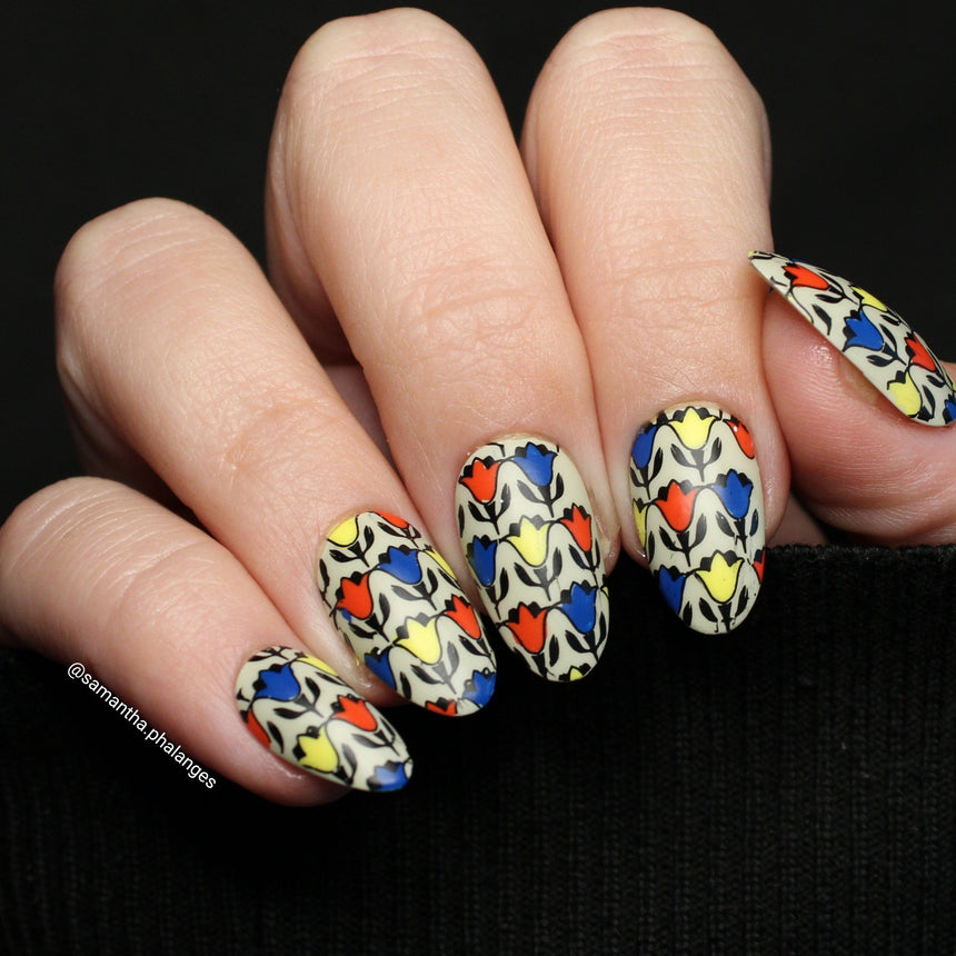 Wall Flowers (M580) - Nail Stamping Plate