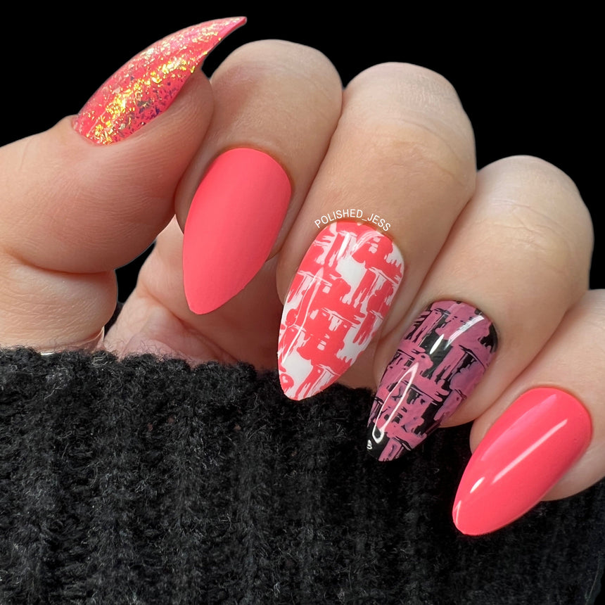 Watermelon Float (B431) - Cream Coral Stamping Polish