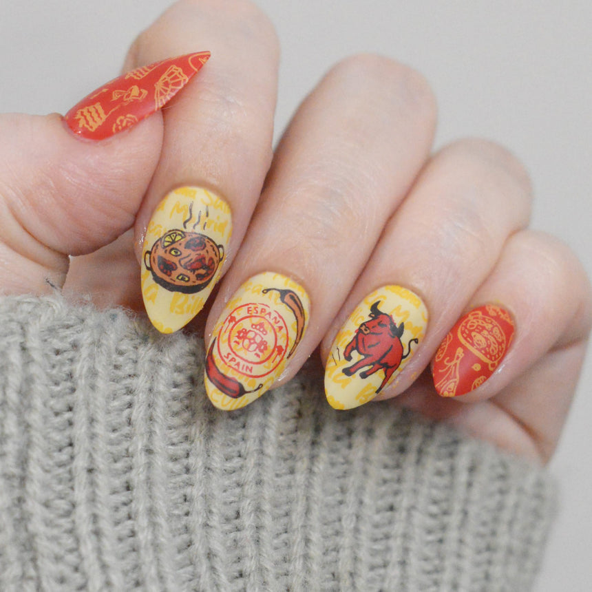 Welcome to Spain (M735) - Nail Stamping Plate