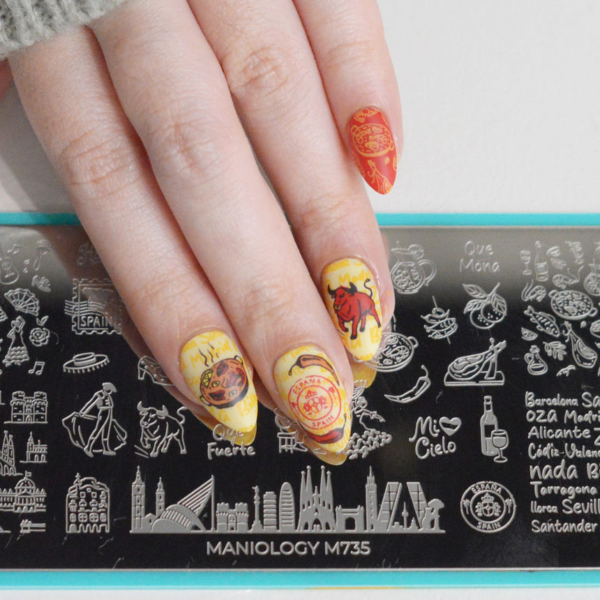 Welcome to Spain (M735) - Nail Stamping Plate