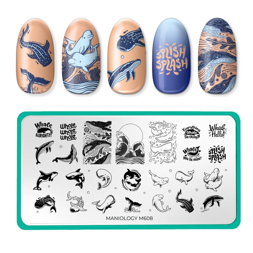 Whale Rider (M608) - Nail Stamping Plate