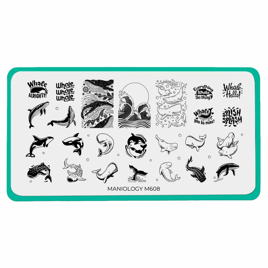 Whale Rider (M608) - Nail Stamping Plate