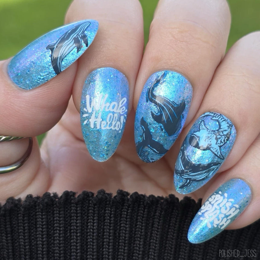 Whale Rider (M608) - Nail Stamping Plate