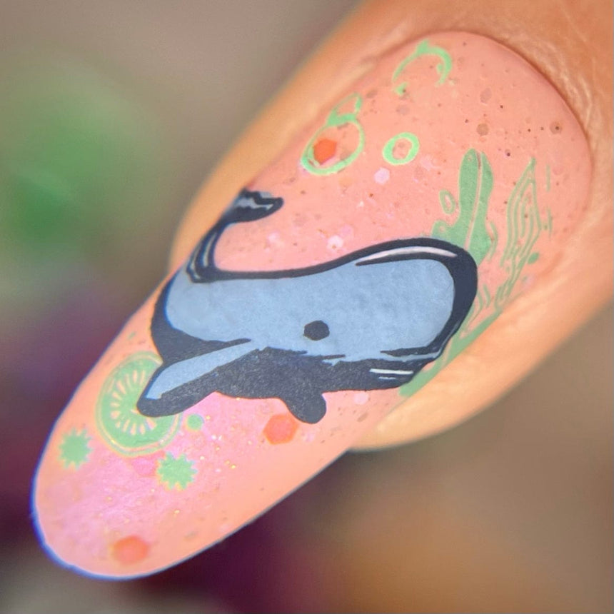 Whale Rider (M608) - Nail Stamping Plate