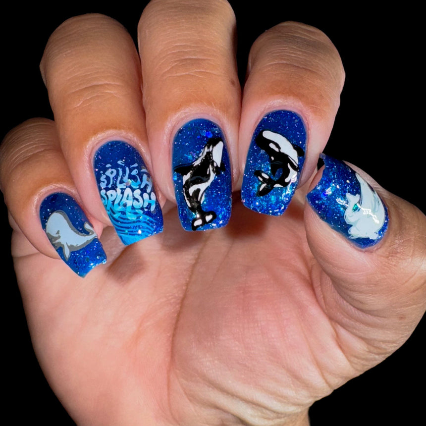 Whale Rider (M608) - Nail Stamping Plate