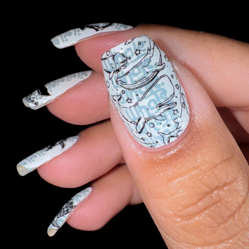 Whale Rider (M608) - Nail Stamping Plate