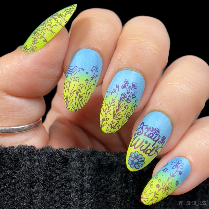 Wildflowers (M494) - Nail Stamping Plate