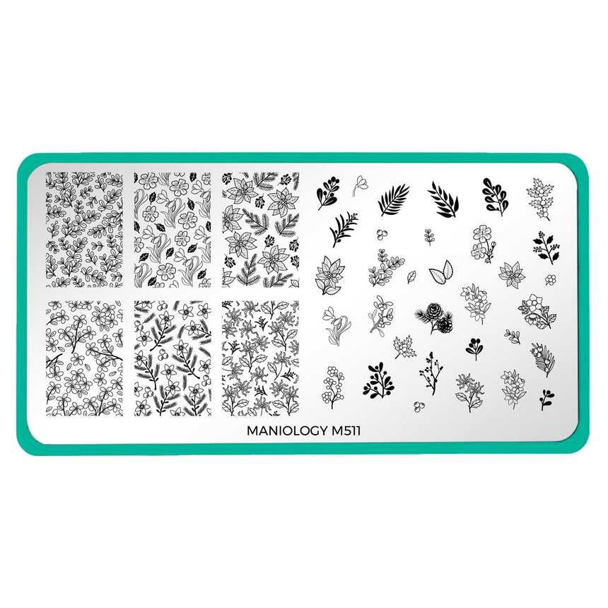 Winter Botanicals (M511) - Nail Stamping Plate