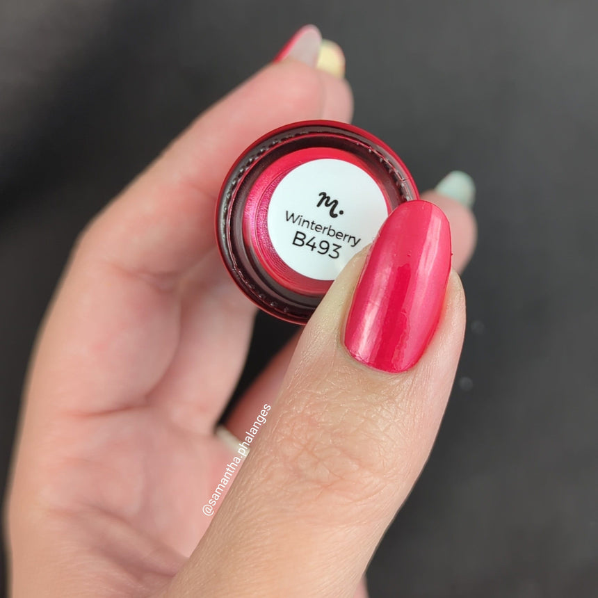Winterberry (B493) - Pearl Red Stamping Polish