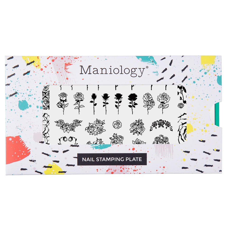 Wish you Roses (M592) - Nail Stamping Plate