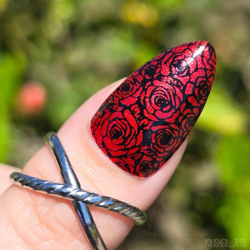 Wish you Roses (M592) - Nail Stamping Plate