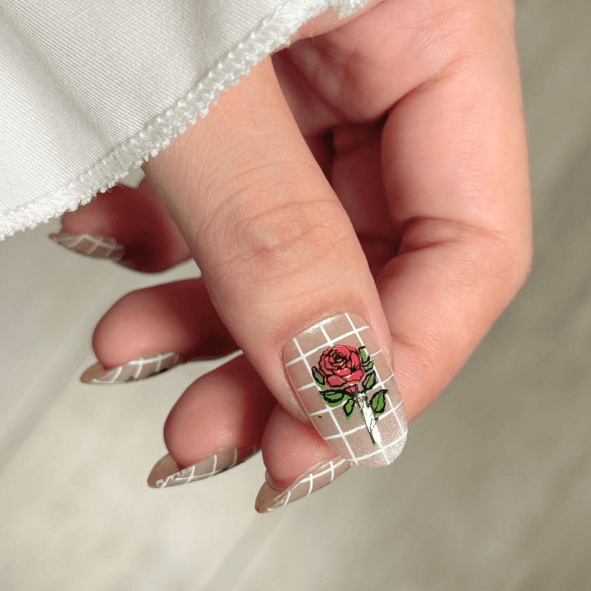 Wish you Roses (M592) - Nail Stamping Plate