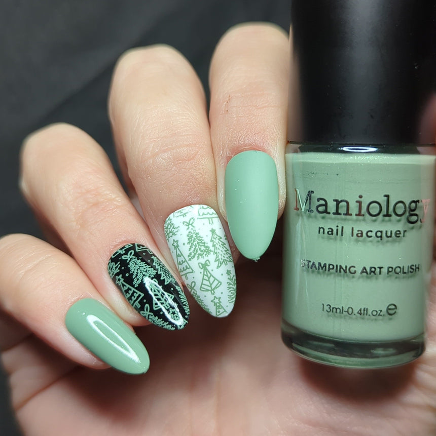 Withered Beauty: Cursed Vines (B559) - Green Pearl Cream Stamping Polish