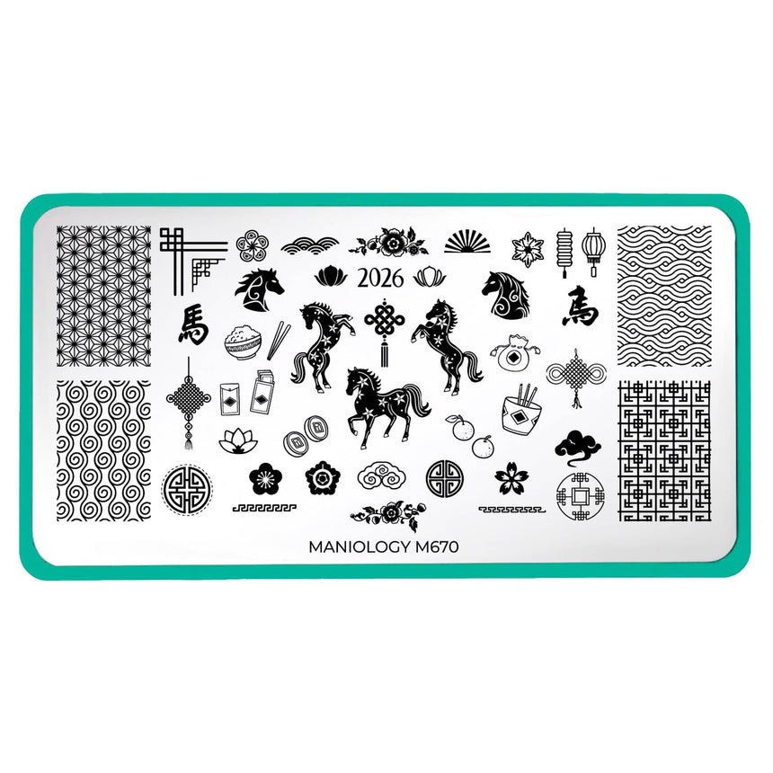Lunar New Year: Year of the Horse (M670) - Nail Stamping Plate